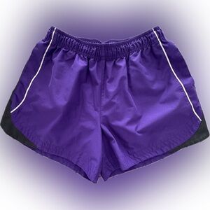 BCG Women’s Size Med Purple/Black Polyester Athletic Shorts w/Side Seam Pockets